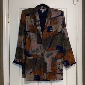 Vintage Artistic Patchwork Women's Blazer